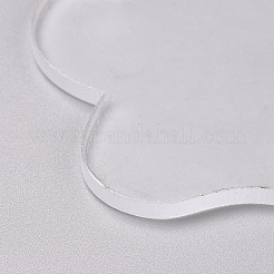Transparente leere Acrylanhänger&nbsp;X-TACR-WH0002-08