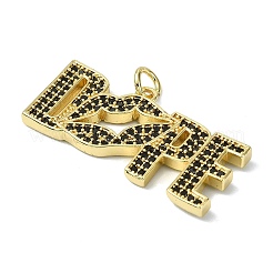 Pendentifs avec zircon cubiques à micro-pavés en laiton&nbsp;KK-H270-07B-01