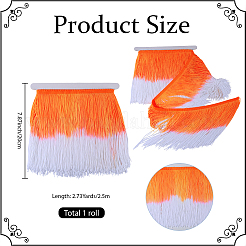 Ruban à pompons dégradé en chinlon de 2.5 m&nbsp;OCOR-GF0005-47B