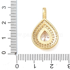 Pendentifs en laiton zircon cubique transparent&nbsp;CU-CBA65F0-01G