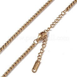 Collier chaîne en acier inoxydable 304 avec placage ionique (IP) pour hommes et femmes&nbsp;NJEW-K245-020A