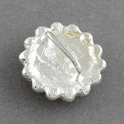 Leuchtenden Blumenlegierung Klasse A KristallStrass-Dia-Charme-Perlen&nbsp;RB-R008-07