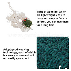 3 pz. 3 decorazioni pendenti in cotone intrecciato a tema natalizio&nbsp;HJEW-CF0001-13