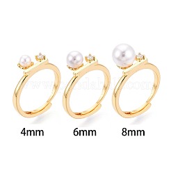 Bague en laiton avec micro pavé de zircones cubiques et fleur&nbsp;LS-KK-N274-31G