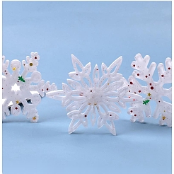 Weihnachten DIY Schneeflocke Silikon Anhänger Formen&nbsp;X-DIY-P006-31