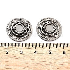 201 Cabochon-Fassungen für Anhänger aus Edelstahl&nbsp;STAS-Z057-09AS
