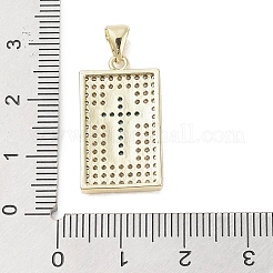 Colgantes de circonita cúbica micro pavé de latón chapado en oro real de 18 quilates&nbsp;KK-A209-10B-G