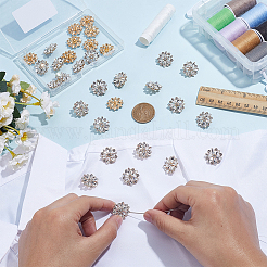30 Stück Legierungs-Strass-Ösenknöpfe&nbsp;BUTT-HY0001-29