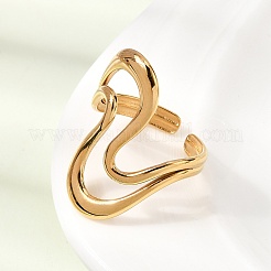 Anillos abiertos de acero inoxidable 304 para mujer&nbsp;RJEW-L342-15G