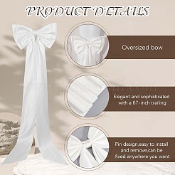 Lazo de poliéster desmontable para accesorios de vestido de novia&nbsp;AJEW-WH20020-205B