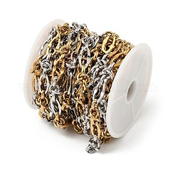 Zweifarbige ovale Gliederketten aus Edelstahl 304 mit Knoten&nbsp;CHS-F022-04GP