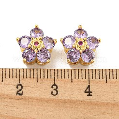 Collegamenti multi-filo in ottone micro cubic zirconia&nbsp;KK-B096-18G-03