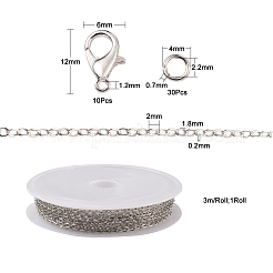 DIY 3m Messingkabelkette Schmuckherstellungsset&nbsp;DIY-YW0005-75P