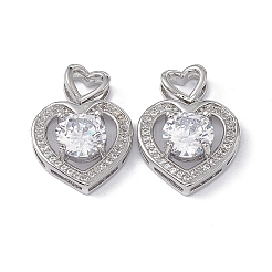 Pendentifs en laiton zircon cubique clair&nbsp;KK-E068-VA121-1