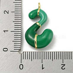 Ciondoli smaltato in ottone&nbsp;X-KK-E093-03G-S