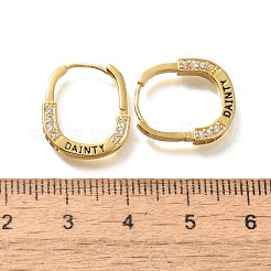 Ottone zirconi Orecchini a cerchio&nbsp;EJEW-M048-07G