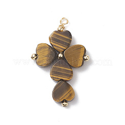 Pendentifs coeur de pierres précieuses mixte&nbsp;PALLOY-JF02061