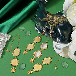 Decorazione pendente con cappuccio di laurea ovale in ottone&nbsp;HJEW-SP00004