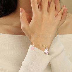 10 bracelet à chaîne trombone en acier inoxydable 304&nbsp;BJEW-BBC0001-21