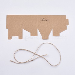 Scatole di caramelle di carta kraft vintage&nbsp;CON-WH0021-C01