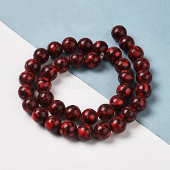 Fili di perline tinti con pietre preziose sintetiche&nbsp;G-P507-03B-08