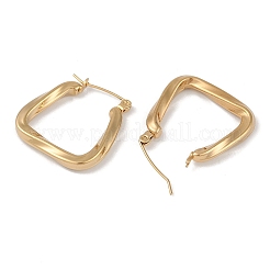 Orecchini a cerchio twist in acciaio inossidabile placcato ionico (ip) 201&nbsp;EJEW-I309-32G