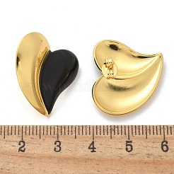 Boucles d'oreilles à tige en acier inoxydable 304 en forme de cœur&nbsp;LS-EJEW-A130-01G-01