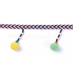 Decorazione di nappa di lana appesa&nbsp;HJEW-WH0005-05A
