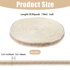 4 Rolle flaches Jute-Bindegarn&nbsp;OCOR-PH0036-43B