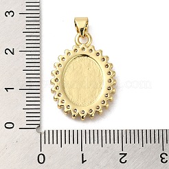 Micro pavè di zirconi cubici con placcatura in ottone con pendenti a conchiglia&nbsp;KK-P241-44G-02