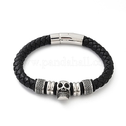 Geflochtene Armbänder aus Mikrofaser-Lederband&nbsp;BJEW-D304-08AS