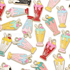 40pcs 8 styles de pendentifs en émail en alliage&nbsp;ENAM-CJ0003-15