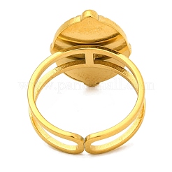 Anillos de dedo ovalados de cornalina natural&nbsp;RJEW-Q822-51G-02
