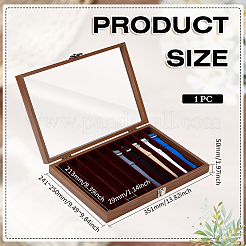 Aufbewahrungsbox aus Holz mit 10 Fächern für Uhrenarmbänder und Sichtfenster im Deckel&nbsp;CON-WH0112-078