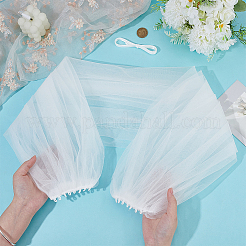 Châle en polyester à une épaule pour mariée&nbsp;AJEW-WH0752-127B
