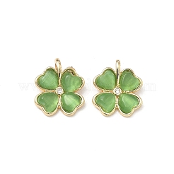 Pendentifs avec zircon cubiques à micro-pavés en laiton&nbsp;KK-G557-28KCG