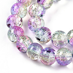 Crépitement transparent brins de perles de verre&nbsp;X1-GLAA-T025-8mm-02C