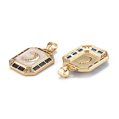Pendenti in zirconi cubici trasparenti in micro pavè di ottone&nbsp;ZIRC-A020-16G