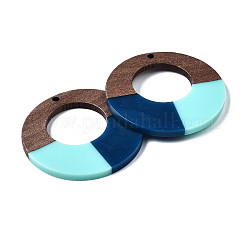 Pendentifs en bois de résine et de noyer&nbsp;RESI-S389-067A-A03