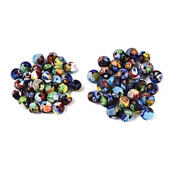 Handgemachte Millefiori Glas runde Perlen&nbsp;LA-N001-01B-13MM