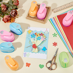8 Stück 8 Farben ABS-Kunststoff & Legierung Bastelstanzer für Scrapbooking & Papierbasteln&nbsp;DIY-WA0001-04