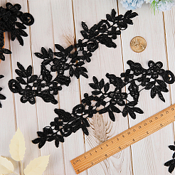 Polyester-Stickerei-Spitzenapplikationspatch&nbsp;LS-PATC-WH0005-20G