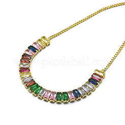 Bolo-Tennisarmbänder aus Messing mit Zirkonia&nbsp;BJEW-I272-02B