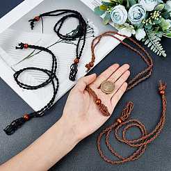 Fabrication de collier de pochette en macramé avec cordon ciré tressé réglable&nbsp;MAK-GF0001-03