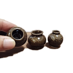 3pcs 3 Stile im chinesischen Stil Mini-Keramikvase Miniatur-Ornamente-Sets&nbsp;BOTT-PW0002-106