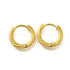 Orecchini a cerchio in acciaio inossidabile 304 per donna&nbsp;EJEW-M068-14G-07