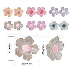 30 Stück 6 Farben transparente Harz Cabochons&nbsp;RESI-CJ0001-239
