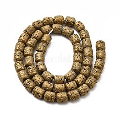 Fili di perle di roccia lavica naturale elettrodeposta&nbsp;G-G984-16B