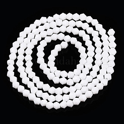 Hebras opacas de perlas de vidrio de imitación de jade de color sólido&nbsp;X-EGLA-A039-P2mm-D15
