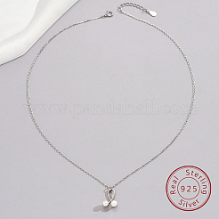 Colliers pendentifs en argent sterling plaqué rhodium anti-ternissement 925&nbsp;IZ0556